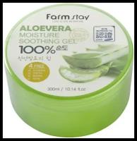 FARMSTAY, Многофункциональный гель с экстрактом алоэ Aloe Vera Moisture Soothing Gel 100%, 300 мл