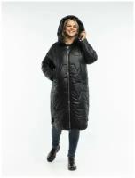 Зимняя модная женская куртка пуховик на молнии с капюшоном удлиненная модели Селена от бренда Дюто
