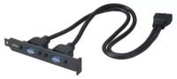 Планка портов USB 3.0 AKASA на заднюю PCI панель AK-CBUB17-40BK