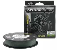 Плетеная леска Spiderwire Dura4 Braid Темно-зеленая 300m 0,10m Mgrn