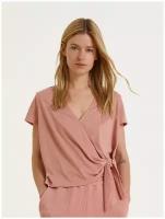 Блузка с коротким рукавом KOTON WOMEN, 1YAK13497EK, цвет: BLUSH, размер: M