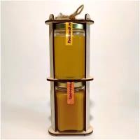 Медовый набор Bashpodarki Башня, 2х240гр, Цветочный мед Липовый мед Натуральный мед