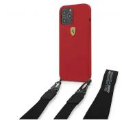 Чехол CG Mobile Ferrari On-Track Liquid silicone Strap & metal logo Hard для iPhone 12 Pro Max