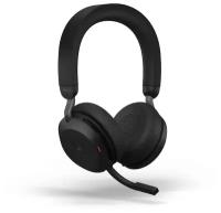 Беспроводные Jabra Evolve2 75 (MS) с микрофоном, USB-A + адаптер для ПК / Bluetooth / ANC/ наушники / гарнитура / Stereo (27599-999-999)