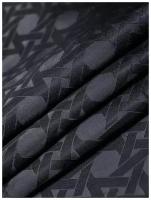 Ткань подкладочная жаккард черная для одежды, MDC FABRICS S444/bk для шитья полиэстер, вискоза, для верхней одежды. Отрез 1 метр