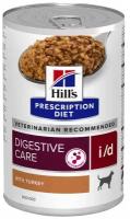 Влажный диетический корм для собак (консервы) Hill's Prescription Diet i/d при расстройствах пищеварения, жкт, с индейкой, 6шт.*360г