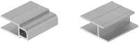 Комплект анодированных алюминиевых профилей для пайол Шип и Паз 12 мм (Шип 1 метр + Паз 1 метр)