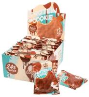 Шоколадное протеиновое печенье Fit Kit Chocolate Cookie (коробка 24шт) Банановый десерт