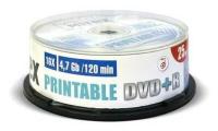 Диск DVD+R Mirex 4.7 Gb, 16x, Cake Box (25), Ink Printable (25/300)