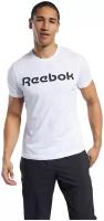 Футболка Reebok для мужчин, Размер:M, Цвет:белый, Модель:GS REEBOK LINEAR READ TEE