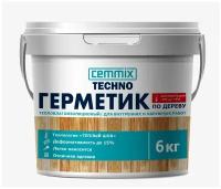 Герметик для дерева Cemmix Теплый шов Акриловый Сосна, 6 кг