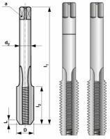 Метчик, трубная резьба HSS G1, комплект из 2-х шт Bucovice Tools 142100