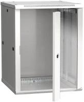 Шкаф коммутационный ITK Linea W (LWR3-12U66-GF) настенный 12U 600x600мм пер.дв.стекл задн.дв.стал.ли