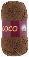 Пряжа хлопковая Vita Cotton Coco (Вита Коко) - 1 моток, 4306 коричневый, 100% мерсеризованный хлопок 240м/50г