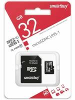 Карта памяти SmartBuy microSDHC 32 ГБ Class 10, UHS-I U1, R/W 25/30 МБ/с