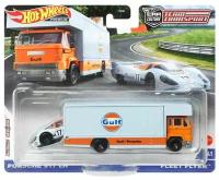 Модель коллекционная Hot Wheels Car Culture Team Transport Premium Porsche 917 LH & Fleet Flyer Truck GULF