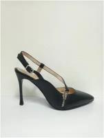 Туфли женские на шпильке черные Respect IS56-140203,кожа,35 размер