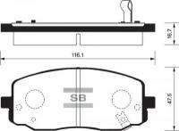 Колодки передние, SP1172 Sangsin Brake SP-1172