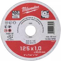 Диск отрезной по металлу SCS 41 125х1х22 мм Milwaukee 4932451477