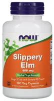 NOW Slippery Elm 400 mg - Скользкий вяз 100 вегетарианских капсул