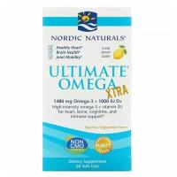 Nordic Naturals, Ultimate Omega Xtra, со вкусом лимона, 740 мг, 60 капсул