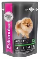 Корм для собак Eukanuba Adult All Breed влажный рацион с говядиной в соусе, 24х100г