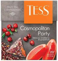 Чайный напиток красный Tess Cosmopolitan party в пирамидках, яблоко, шиповник