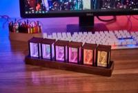 Настольные электронные светодиодные часы Nixie tube, винтажные/будильник/цифровые/светильник/деревянные