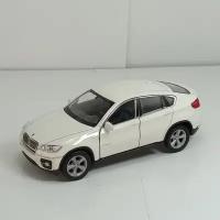 Металлическая машинка 1:34-1:39 BMW X6, белый 43617D Welly