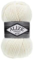 Пряжа Alize Superlana Maxi, 25 % шерсть, 75 % акрил, 100 г, 100 м, 5 шт., 62 молочный 100 м