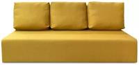 Прямой раскладной диван “Каир” 187х87х85 см, механизм еврокнижка, горчичный рогожка