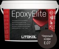 Эпоксидный состав для укладки и затирки мозаики LITOKOL EpoxyElite E.07 цвет Черный кофе 1 кг