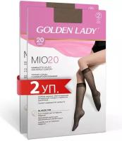 Гольфы Golden Lady, 20 den, 4 пары, размер 0 (one size), бежевый