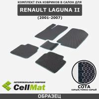 ЭВА ЕВА EVA коврики CellMat в салон Renault Laguna II, Рено Лагуна, 2-ое поколение, Лагуна, 2001-2007