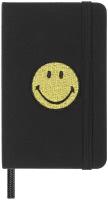 Блокнот Moleskine LE SMILEY XS 65х105мм обложка текстиль 160стр. нелинованный твердая обложка подар. кор. черный