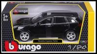 Bburago Коллекционная машинка Porsche Cayenne Turbo, 1:24, черная