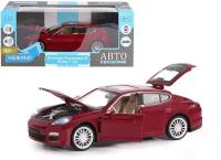 Легковой автомобиль Автопанорама Porsche Panamera S (JB1200117/JB1251133) 1:24, 19 см, красный