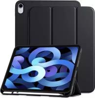 Чехол книжка CCCASE для Apple iPad Air 4 10.9 (2020) / iPad Air 5 10.9 (2022) с отделением для стилуса, цвет: черный