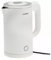 Чайник электрический Endever Skyline KR-255S, пластик, колба металл, 1.7 л, 2200 Вт, белый