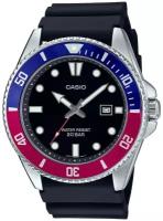 Наручные часы CASIO Collection MDV-107-1A3, черный, серебряный