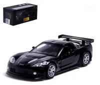 Машина металлическая CHEVROLET CORVETTE C6-R, 1:32, открываются двери, инерция, цвет чёрный (1 шт.)