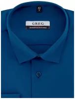 Рубашка мужская длинный рукав GREG Синий 230/139/DB/Z_GB