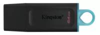 Накопитель USB 3.2 64Гб Kingston DataTraveler Exodia (DTX/64GB), черный/голубой