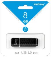 Флеш-накопитель USB 2.0 Smartbuy 8GB Quartz series Black (SB8GBQZ-K)