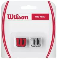 Набор виброгасителей для теннисной ракетки Wilson Pro Feel (2шт), арт. WRZ537600 (красно-серебристый)