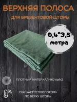 Верхняя полоса для брезентовой шторы в гараж 3,5 метра плотностью 460 гр/м2