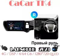 Магнитола Toyota Aqua правый руль андроид 12 TK4