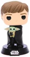 Фигурка Funko POP! Bobble Star Wars Mandalorian Luke Skywalker with Grogu 58290