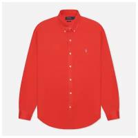 Мужская рубашка Polo Ralph Lauren Slim Fit Piece Dye Linen красный, Размер S