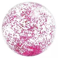 Мяч пляжный Intex 58070, прозрачный/розовый